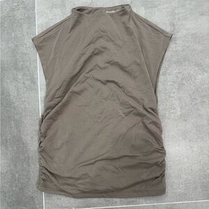 Abercrombie & Fitch The Paloma Olive-Brown Ruched  Top